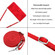 Google Pixel 6a Dream Triangle Leather Phone Case with Lanyard - Red