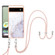 Google Pixel 6a Electroplating Marble Dual-side IMD Phone Case with Lanyard - White 006 Google Pixel 6a Electroplating Marble Dual-side IMD Phone Case with Lanyard - White 006
