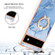 Google Pixel 6a Electroplating Marble Dual-side IMD Phone Case with Ring - Blue 018
