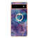 Google Pixel 6a Electroplating Marble Dual-side IMD Phone Case with Ring - Purple 016
