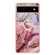 Google Pixel 6a Electroplating Marble Dual-side IMD Phone Case with Ring - Rose Red 014