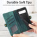 Google Pixel 6A Geometric Zipper Wallet Side Buckle Leather Phone Case - Green