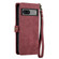 Google Pixel 6A Geometric Zipper Wallet Side Buckle Leather Phone Case - Red