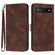 Google Pixel 6a Line Pattern Skin Feel Leather Phone Case - Coffee