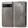 Google Pixel 6a Mandala Flower Embossed Flip Leather Phone Case - Grey