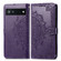 Google Pixel 6a Mandala Flower Embossed Flip Leather Phone Case - Purple