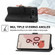 Google Pixel 6a Skin-feel Flowers Embossed Wallet Leather Phone Case - Black