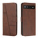 Google Pixel 6a Stitching Calf Texture Buckle Leather Phone Case - Brown