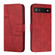 Google Pixel 6a Stitching Calf Texture Buckle Leather Phone Case - Red