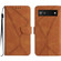 Google Pixel 6a Stitching Embossed Leather Phone Case - Brown