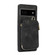 Google Pixel 6a Zipper Card Bag Back Cover Phone Case - Black