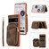Google Pixel 6a Zipper Card Bag Back Cover Phone Case - Brown