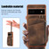 Google Pixel 6a Zipper Card Bag Back Cover Phone Case - Brown