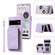 Google Pixel 6a Zipper Card Bag Back Cover Phone Case - Purple