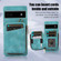 Google Pixel 6a Zipper Card Bag Back Cover Phone Case - Turquoise