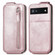 Google Pixel 6a Zipper Wallet Vertical Flip Leather Phone Case - Pink