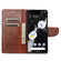 Google Pixel 7 5G Butterfly Flower Pattern Flip Leather Phone Case - Brown