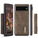 Google Pixel 7 5G DG.MING M1 Series 3-Fold Multi Card Wallet Phone Case - Coffee