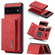 Google Pixel 7 5G DG.MING M1 Series 3-Fold Multi Card Wallet Phone Case - Red