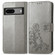 Google Pixel 7 5G Four-leaf Clasp Embossed Buckle Leather Phone Case - Gray Google Pixel 7 5G Four-leaf Clasp Embossed Buckle Leather Phone Case - Gray