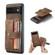 Google Pixel 7 5G JEEHOOD RFID Anti-Theft Wallet Magnetic PU+TPU Phone Case - Brown