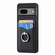 Google Pixel 7 Carbon Fiber Card Wallet Ring Holder Phone Case - Black