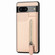 Google Pixel 7 Carbon Fiber Vertical Flip Zipper Phone Case - Khaki