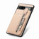 Google Pixel 7 Carbon Fiber Vertical Flip Zipper Phone Case - Khaki
