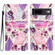 Google Pixel 7 Colored Drawing Leather Phone Case - Purple Marble