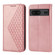 Google Pixel 7 Cubic Grid Calf Texture Magnetic Closure Leather Phone Case - Rose Gold