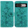 Google Pixel 7 Lily Embossed Leather Phone Case - Green