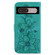 Google Pixel 7 Lily Embossed Leather Phone Case - Green