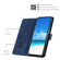 Google Pixel 7 Skin Feel Heart Pattern Leather Phone Case With Lanyard - Blue