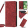 Google Pixel 7 Skin Feel Stripe Pattern Leather Phone Case with Lanyard - Red