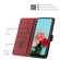 Google Pixel 7 Skin Feel Stripe Pattern Leather Phone Case with Lanyard - Red