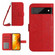 Google Pixel 7 Skin Feel Sun Flower Pattern Flip Leather Phone Case with Lanyard - Red