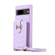 Google Pixel 7 Vertical Card Bag Ring Holder Phone Case with Dual Lanyard - Purple
