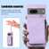 Google Pixel 7 Zipper Card Bag Back Cover Phone Case - Purple