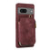 Google Pixel 7 Zipper Card Bag Back Cover Phone Case - Wine Red