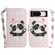 Google Pixel 8 3D Colored Horizontal Flip Leather Phone Case - Heart Panda