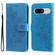 Google Pixel 8 7-petal Flowers Embossing Leather Phone Case - Blue