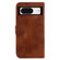 Google Pixel 8 7-shaped Embossed Leather Phone Case - Brown