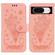 Google Pixel 8 Butterfly Rose Embossed Leather Phone Case - Pink