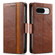 Google Pixel 8 CaseNeo Splicing Dual Magnetic Buckle Leather Phone Case - Dark Brown