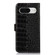 Google Pixel 8 Crocodile Top Layer Cowhide Leather Phone Case - Black