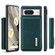 Google Pixel 8 DG.MING M1 Series 3-Fold Multi Card Wallet + Magnetic Phone Case - Green