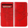 Google Pixel 8 Embossed Butterfly Leather Phone Case - Red Google Pixel 8 Embossed Butterfly Leather Phone Case - Red