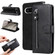 Google Pixel 8 Fashion Calf Texture Zipper Leather Phone Case - Black