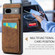 Google Pixel 8 Fierre Shann Crazy Horse Card Holder Back Cover PU Phone Case - Brown