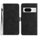 Google Pixel 8 Flower Embossing Pattern Leather Phone Case - Black